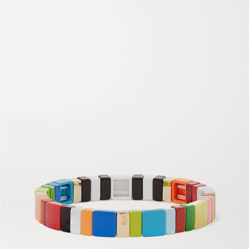Roxanne Assoulin Letter A Colorful Alphabet Beaded Bracelet - Picture 3 of 5
